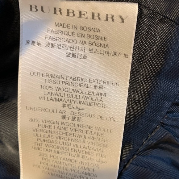 Authentic Burberry Brit Check Wool Coat 8 10 42 - Picture 7 of 9